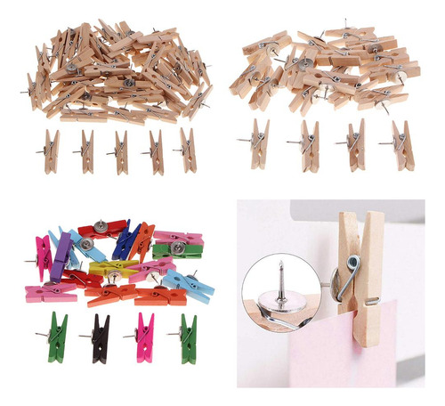 Mini Pinzas De Madera Para Ropa 2 Piezas