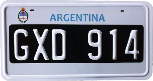 Placa Carro Argentina Réplica Em Alto Relevo