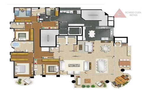 Imagem 29 de 30 de Apartamento Com 4 Dormitórios, 335 M² - Venda Por R$ 4.800.000 Ou Aluguel Por R$ 25.000/mês - Jardim Anália Franco - São Paulo/sp - Ap6527