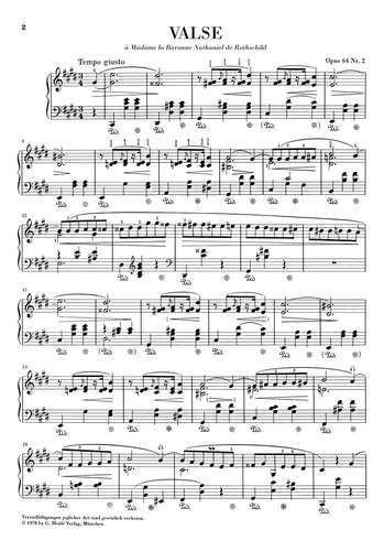 F. Chopin: Waltz In C# Minor Op.64 No.2 For Piano (urtext).