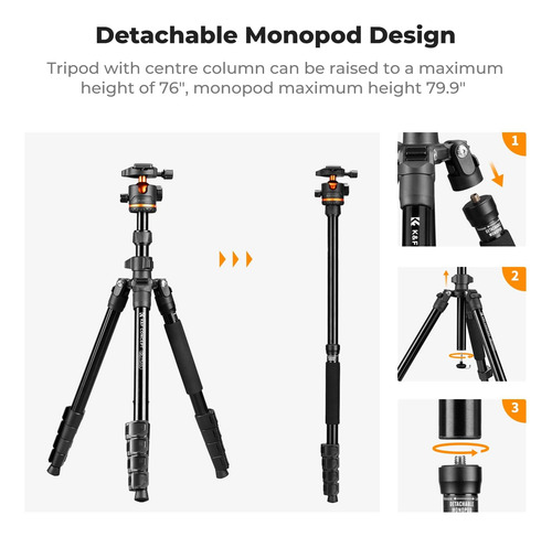 Concepto K&f 756 Trípode De Cámara, Trípodes Dslr De Pesado