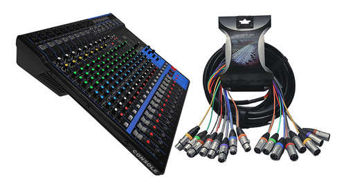 Promoción: Consola De 16 Canales Pro + Medusa De 8 Canales 