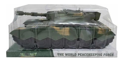 Tanque De Guerra Militar Camuflado Con Cañón A Fricción 30cm