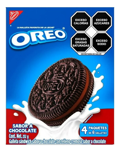 2 Pza Galletas Oreo Chocolate 252 G