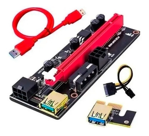 Placa Pci-e Riser Ver 009s 6pin 16x Mineria Express Usb 