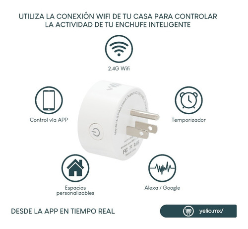Imagen 4 de 10 de Enchufe Inteligente Wifi Smart Plug Alexa Google Home Echo