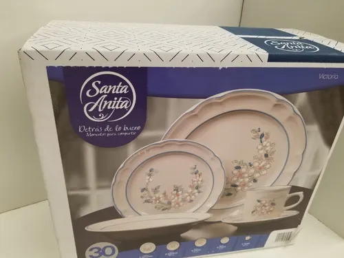 Vajilla Santa Anita Victoria 30 Pzas Color Blanco MercadoLibre