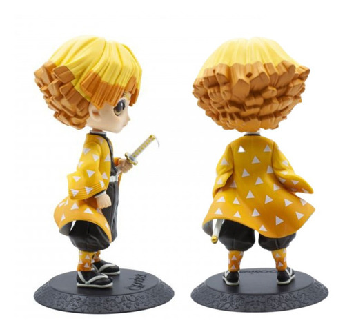 Imagen 2 de 7 de Qposket Zenitsu Agatsuma Figura Kimetsu No Yaiba Version A