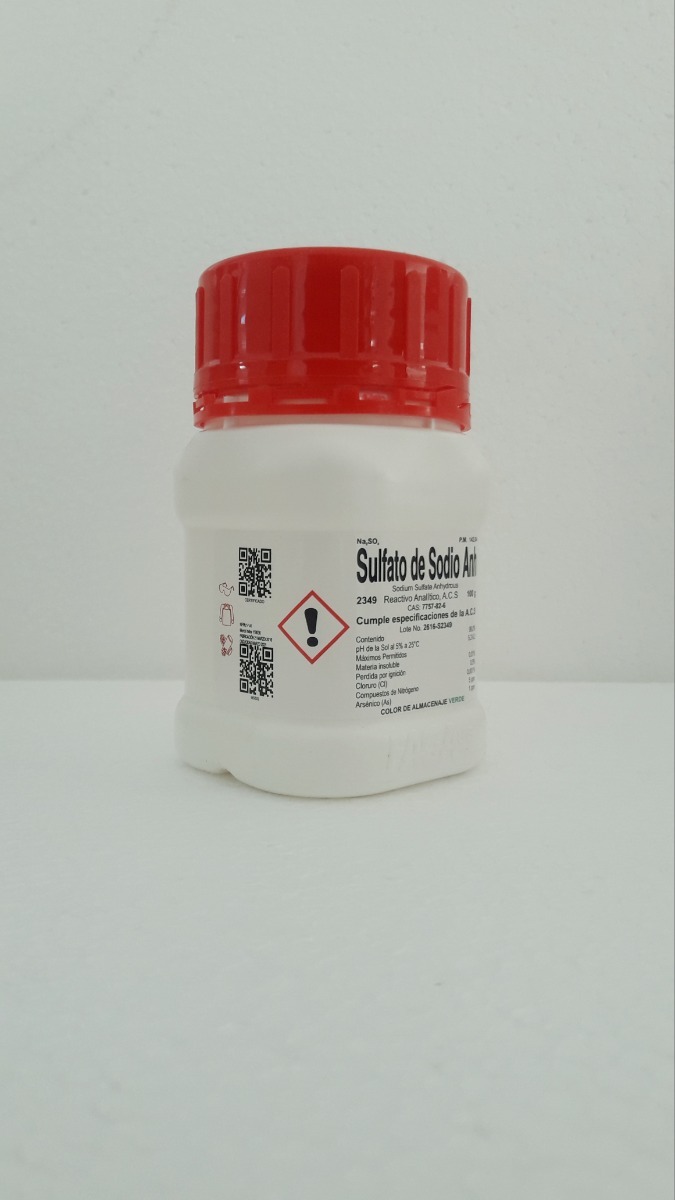 Sulfato De Sodio Anhidro R A 100 G Faga Lab Mercado Libre
