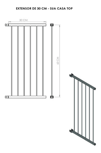 Imagem 7 de 8 de Portãozinho Pet Grade De Metalon Bebê Cachorro 99 A 104cm