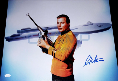 Poster Autografiado William Shatner Star Trek Captain Kirk