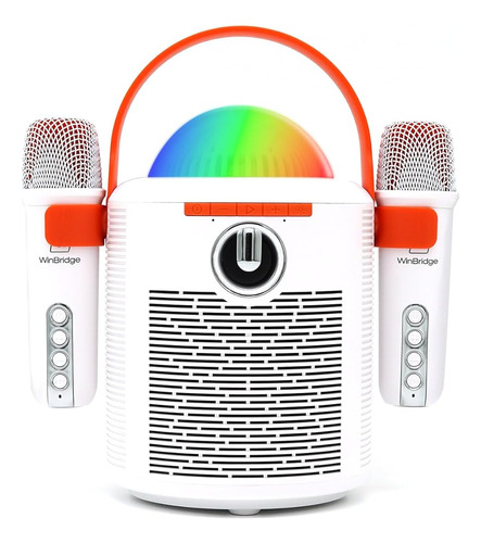 Máquina De Karaoke Con 2 Micrófonos Inalámbricos, Altavoz Bl