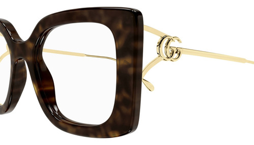 Óculos De Grau Gucci Havana Gg1567o 002-52 Tamanho 52