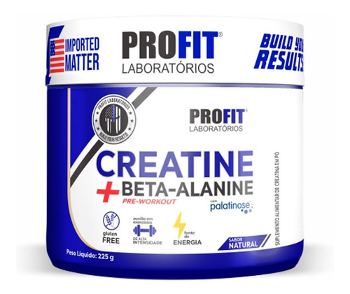 Creatina + Beta Alanina - Pote 225g - Profit Sabor Natural