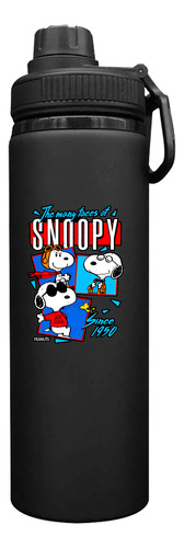 Termo Botella Agua  Nova 750 Ml Snoopy The Many Faces