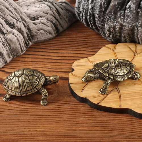 2 Estatuilla De Tortuga En Miniatura, Estatua De Tortuga