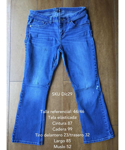 Pantalón Jeans Elasticado Talla Referencial 4446 