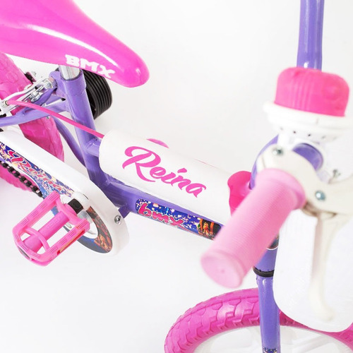 BMX infantil Zambito P12 color violeta/rosa con ruedas de entrenamiento