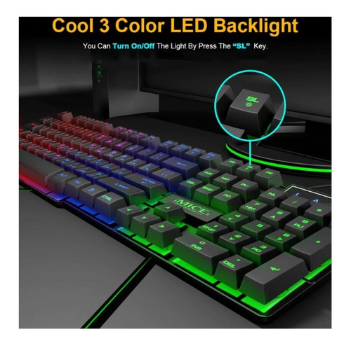 Imagen 5 de 8 de Combo Gamer Profesional Rgb 4n1 Teclado Mouse Audifonos Pad