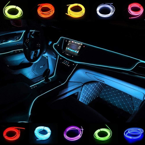 Rollo Cable Luz Neon 12v .x5 M Auto Tuning Azul N214