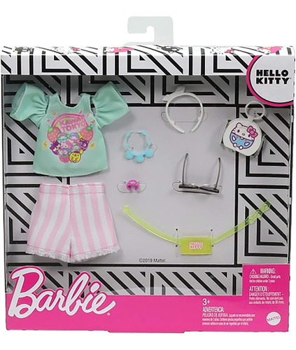 Barbie Fashion Pack Hello Kitty Roupa 2020 Cartela Sapato L