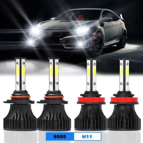 comprar Qs1 9005 H11 Kit De Focos Led De 4 Lados 20000lm 55w Para
