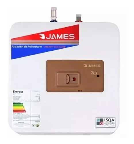 Termotanque James 20l Cobre Salida Superior Bajomesada Dimm