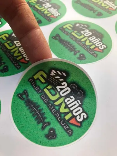 100 10x7 Stickers Vinilo Mate Etiquetas Premium Uv Adhesivos