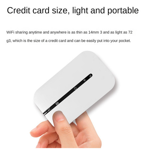 Enrutador Wifi Portátil De Bolsillo 4g, Módem Wifi De 150 Mb