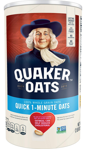 Quaker Oats Rapido 1 Minuto (grano Entero 100% Natural) 42 O
