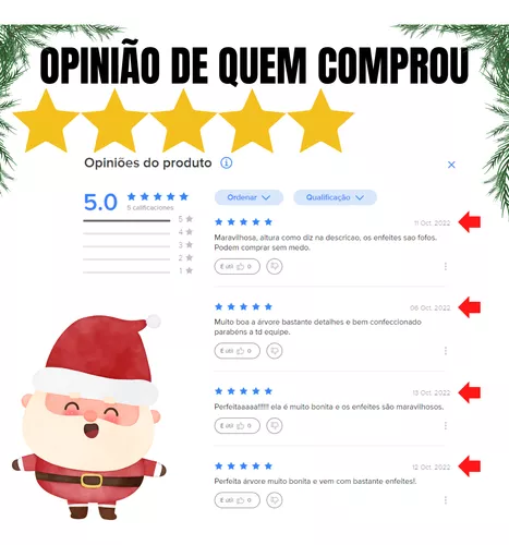 Árvore Natal Pinheiro 150cm Enfeitada Decorada Promoção