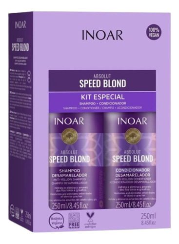 2 Kits Shampoo E Condicionador Absolut Inoar 250 Ml