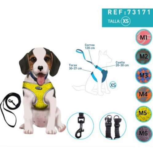 Arnes Pechera Perros Mascotas Pequeñas Talla Xs 73171