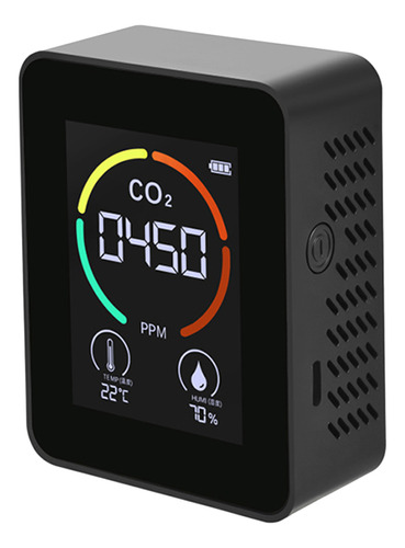 Testador Digital Detector De Co2 De Carbono Preto Air Greenh