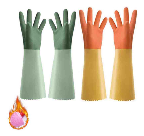 Guantes Ligeros De Goma Para Limpieza De Lavavajillas, 2 Uni