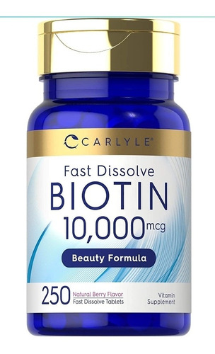 Biotina 10,000 Mcg 250 Tabletas Carlyle 