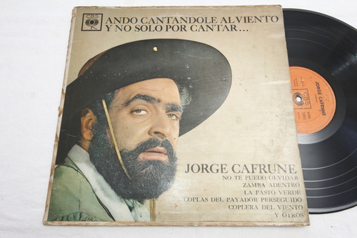 Vinilo Jorge Cafrune Ando Cantándole Al Viento Y No 1965
