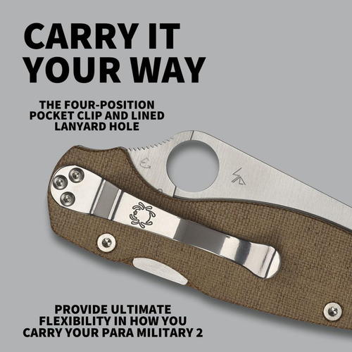 Cuchillo Spyderco Para Military 2 Con Hoja De Acero Cpm Cru-