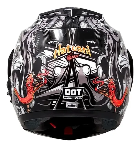 Casco Abatible Kov Stealth Tlatoani Certificado Dot C Visor 1 199