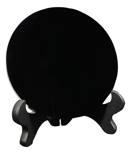 Nuevo Espejo Feng Shui Disco De Piedra Obsidiana For Mesa