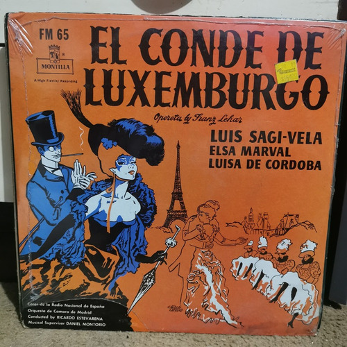 Disco Lp El Conde De Luxemburgo-luis Sagi Vela, Sellado