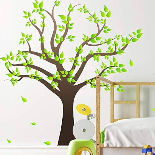 Rw-1080 Pegatinas De Pared De Árboles Verdes En 3d Calcomaní