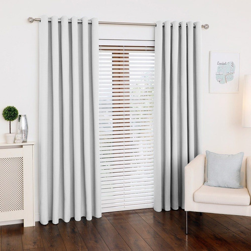 Cortina Para Sala E Quarto 300x250 Com Ilhos Para Varão