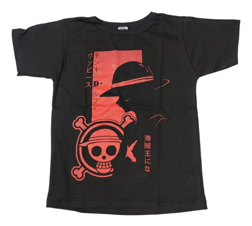 Remera De One Piece Black And Red