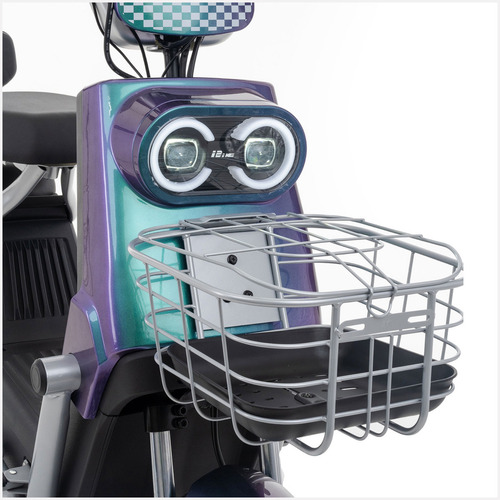 Bicicleta Electrica Magneto Frenos De Disco Velocidad 50km/h Color Azul Acero