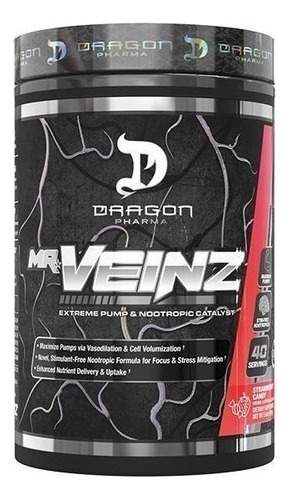 Mr Veinz Dragon Pharma, 40 Servicios, Pre Entreno ,