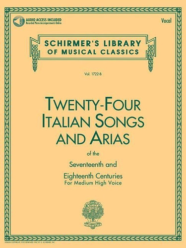 Libro En Inglés Schirmer's Library Of Musical Classics 24