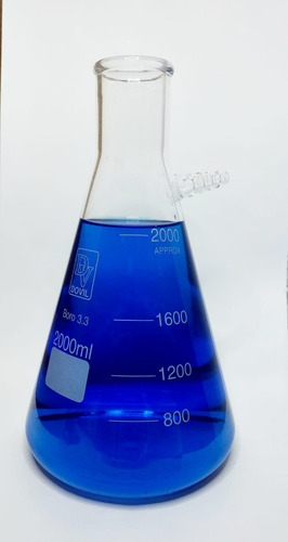 Frasco Kitazato Com Saída Superior De Vidro 2000ml