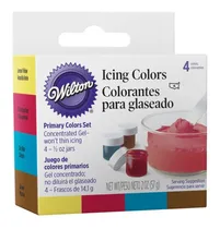 Comprar Colorantes En Gel Primarios Set X 4 Masa Fondant Wilton