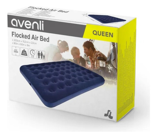 Colchón Inflable Avenli Tamaño Queen+ Inflador Manual Rápido